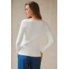 image:imageArachampCloz Womens 100 Cotton Lace Button Going Out Slim Fitted Cardigan Sweater 2026Beige
