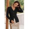 image:imageArachampCloz Womens 100 Cotton Lace Button Going Out Slim Fitted Cardigan Sweater 2026Black