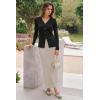 image:imageArachampCloz Womens 100 Cotton Lace Button Going Out Slim Fitted Cardigan Sweater 2026Black
