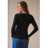 image:imageArachampCloz Womens 100 Cotton Lace Button Going Out Slim Fitted Cardigan Sweater 2026Black