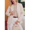 image:imageArachampCloz Womens Lightweight Short Sleeve Business Casual Cropped Cardigan TopsAapricot
