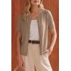 image:imageArachampCloz Womens Lightweight Short Sleeve Business Casual Cropped Cardigan TopsAcamel