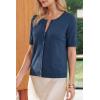 image:imageArachampCloz Womens Lightweight Short Sleeve Business Casual Cropped Cardigan TopsAdark Blue