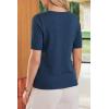 image:imageArachampCloz Womens Lightweight Short Sleeve Business Casual Cropped Cardigan TopsAdark Blue