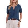 image:imageArachampCloz Womens Lightweight Short Sleeve Business Casual Cropped Cardigan TopsAdark Blue