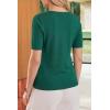 image:imageArachampCloz Womens Lightweight Short Sleeve Business Casual Cropped Cardigan TopsAteal