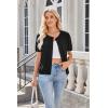 image:imageArachampCloz Womens Lightweight Short Sleeve Business Casual Cropped Cardigan TopsBlack