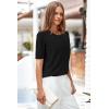 image:imageArachampCloz Womens Lightweight Short Sleeve Business Casual Cropped Cardigan TopsBlack