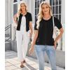 image:imageArachampCloz Womens Lightweight Short Sleeve Business Casual Cropped Cardigan TopsBlack