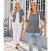 image:imageArachampCloz Womens Lightweight Short Sleeve Business Casual Cropped Cardigan TopsGrey
