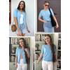 image:imageArachampCloz Womens Lightweight Short Sleeve Business Casual Cropped Cardigan TopsLight Blue
