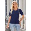 image:imageArachampCloz Womens Lightweight Short Sleeve Business Casual Cropped Cardigan TopsLight Navy