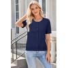 image:imageArachampCloz Womens Lightweight Short Sleeve Business Casual Cropped Cardigan TopsLight Navy