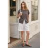 image:imageArachampCloz Womens Wool Blend Batwing Short Sleeve Button Up Summer Oversized Cardigan SweatersCoffee