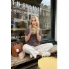image:imageArachampCloz Womens Wool Blend Batwing Short Sleeve Button Up Summer Oversized Cardigan SweatersCoffee