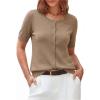 image:imageArachampCloz Womens Lightweight Short Sleeve Business Casual Cropped Cardigan TopsAcamel