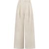 image:imageArachampCloz Womens Linen Blend Wide Leg Palazzo Pants AllSeason Business Casual Outfits Dress TrousersApricot