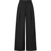 image:imageArachampCloz Womens Linen Blend Wide Leg Palazzo Pants AllSeason Business Casual Outfits Dress TrousersBlack