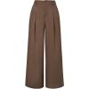 image:imageArachampCloz Womens Linen Blend Wide Leg Palazzo Pants AllSeason Business Casual Outfits Dress TrousersCoffee