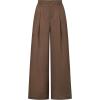 image:imageArachampCloz Womens Linen Blend Wide Leg Palazzo Pants AllSeason Business Casual Outfits Dress TrousersCoffee