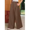 image:imageArachampCloz Womens Linen Blend Wide Leg Palazzo Pants AllSeason Business Casual Outfits Dress TrousersCoffee