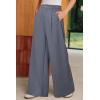 image:imageArachampCloz Womens Linen Blend Wide Leg Palazzo Pants AllSeason Business Casual Outfits Dress TrousersGrey