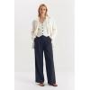 image:imageArachampCloz Womens Linen Blend Wide Leg Palazzo Pants AllSeason Business Casual Outfits Dress TrousersNavy