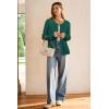 image:imageArachampCloz Womens Wool Blend Lightweight Spring Business Casual Cardigan Sweaters TopsDark Green