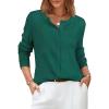 image:imageArachampCloz Womens Wool Blend Lightweight Spring Business Casual Cardigan Sweaters TopsDark Green