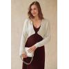 image:imageArachampCloz Womens 100 Cotton Bolero Shrug V Neck Cropped Cardigan Knit SweatersApricot