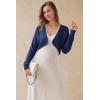 image:imageArachampCloz Womens 100 Cotton Bolero Shrug V Neck Cropped Cardigan Knit SweatersNavy