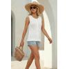 image:imageArachampCloz Womens 100 Cotton Sweater Vest Ruffle Hem Tank Summer Tops Beach Vacation Outfits 2026Beige