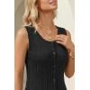 image:imageArachampCloz Womens 100 Cotton Sweater Vest Ruffle Hem Tank Summer Tops Beach Vacation Outfits 2026Black