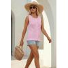 image:imageArachampCloz Womens 100 Cotton Sweater Vest Ruffle Hem Tank Summer Tops Beach Vacation Outfits 2026Pink