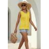 image:imageArachampCloz Womens 100 Cotton Sweater Vest Ruffle Hem Tank Summer Tops Beach Vacation Outfits 2026Yellow