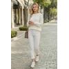 image:imageArachampCloz Womens 100 Cotton Sweaters Spring Summer Casual Relaxed Fit Cozy Sweatshirt Tops 2026Beige