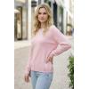 image:imageArachampCloz Womens 100 Cotton Sweaters Spring Summer Casual Relaxed Fit Cozy Sweatshirt Tops 2026Light Pink