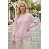 image:imageArachampCloz Womens 100 Cotton Sweaters Spring Summer Casual Relaxed Fit Cozy Sweatshirt Tops 2026Light Pink