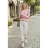 image:imageArachampCloz Womens 100 Cotton Sweaters Spring Summer Casual Relaxed Fit Cozy Sweatshirt Tops 2026Light Pink