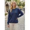 image:imageArachampCloz Womens 100 Cotton Sweaters Spring Summer Casual Relaxed Fit Cozy Sweatshirt Tops 2026Navy