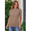 image:imageArachampCloz Womens Lightweight Wool Blend Short Sleeve Sweater Top Business CasualAcamel02