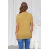 image:imageArachampCloz Womens Lightweight Wool Blend Short Sleeve Sweater Top Business CasualAlight Turmeric
