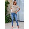 image:imageArachampCloz Womens Lightweight Wool Blend Short Sleeve Sweater Top Business CasualCamel5192