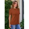 image:imageArachampCloz Womens Lightweight Wool Blend Short Sleeve Sweater Top Business CasualCaramel