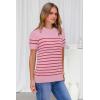 image:imageArachampCloz Womens Lightweight Wool Blend Short Sleeve Sweater Top Business CasualPinkred