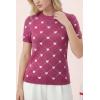 image:imageArachampCloz Womens Lightweight Wool Blend Short Sleeve Sweater Top Business CasualRose Heart