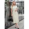 image:imageArachampCloz Womens Linen with Pockets Midi Summer Spring Shirt Dress 2026Beige