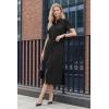 image:imageArachampCloz Womens Linen with Pockets Midi Summer Spring Shirt Dress 2026Black