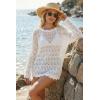 image:imageArachampCloz Womens 100 Cotton Swimsuit Cover Up Off Shoulder Boat Neck Oversized Breathable Beach Crochet Summer 2026White