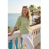 image:imageArachampCloz Womens Linen Blend Short Sleeve Crochet Tops Boho Hollow Out Casual Shirts Beach Resort Wear Trendy Summer 2026Light Green